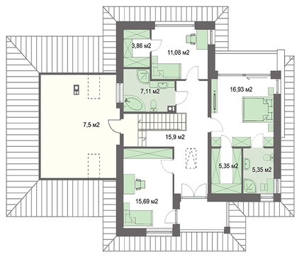 Visualization gallery - Modern two-story house in a classic style