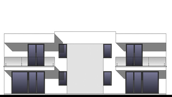 Visualization gallery - Residential home for two families with beautiful balconies