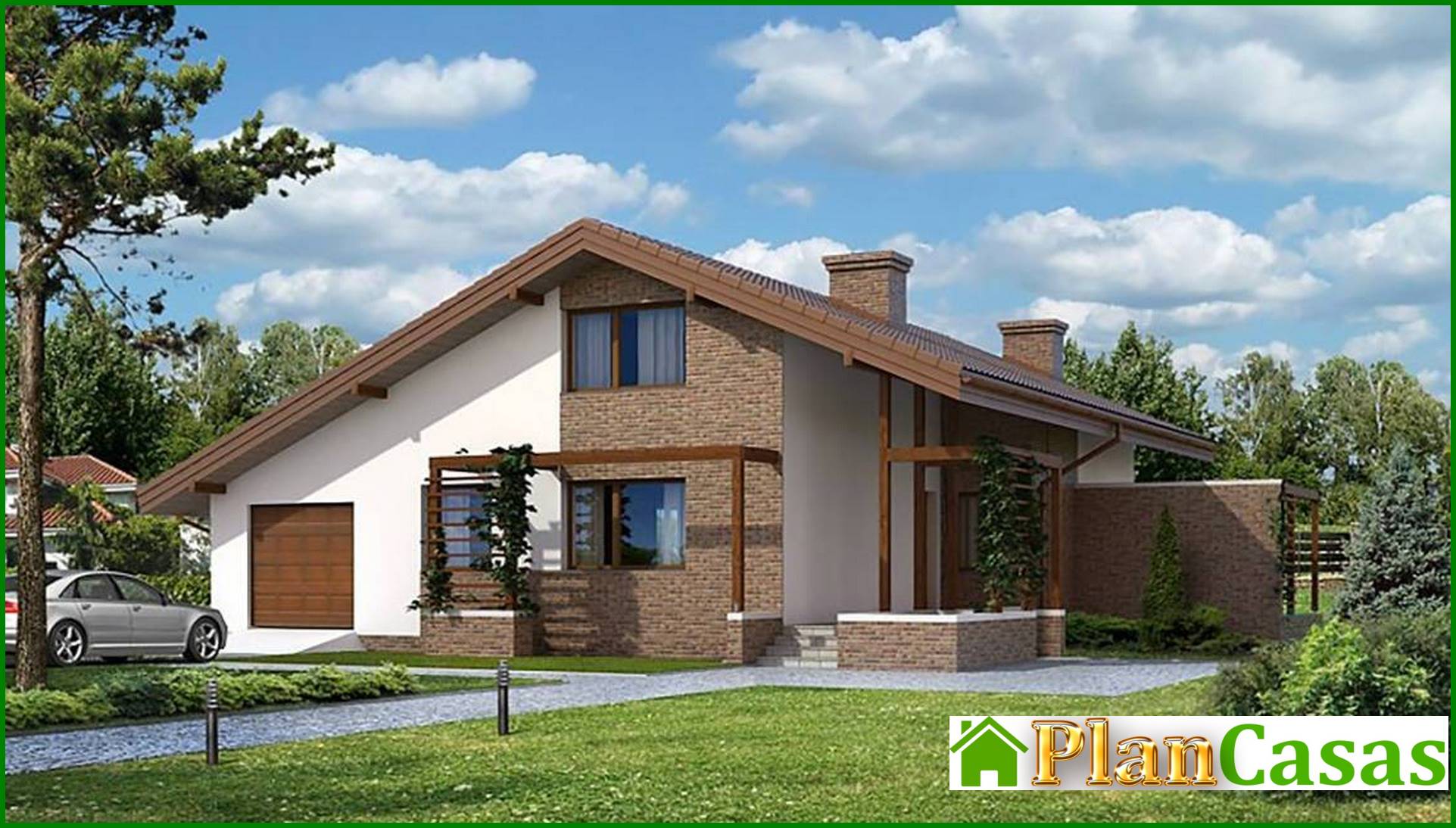 Visualization gallery - Beautiful two-story house with a chic living room