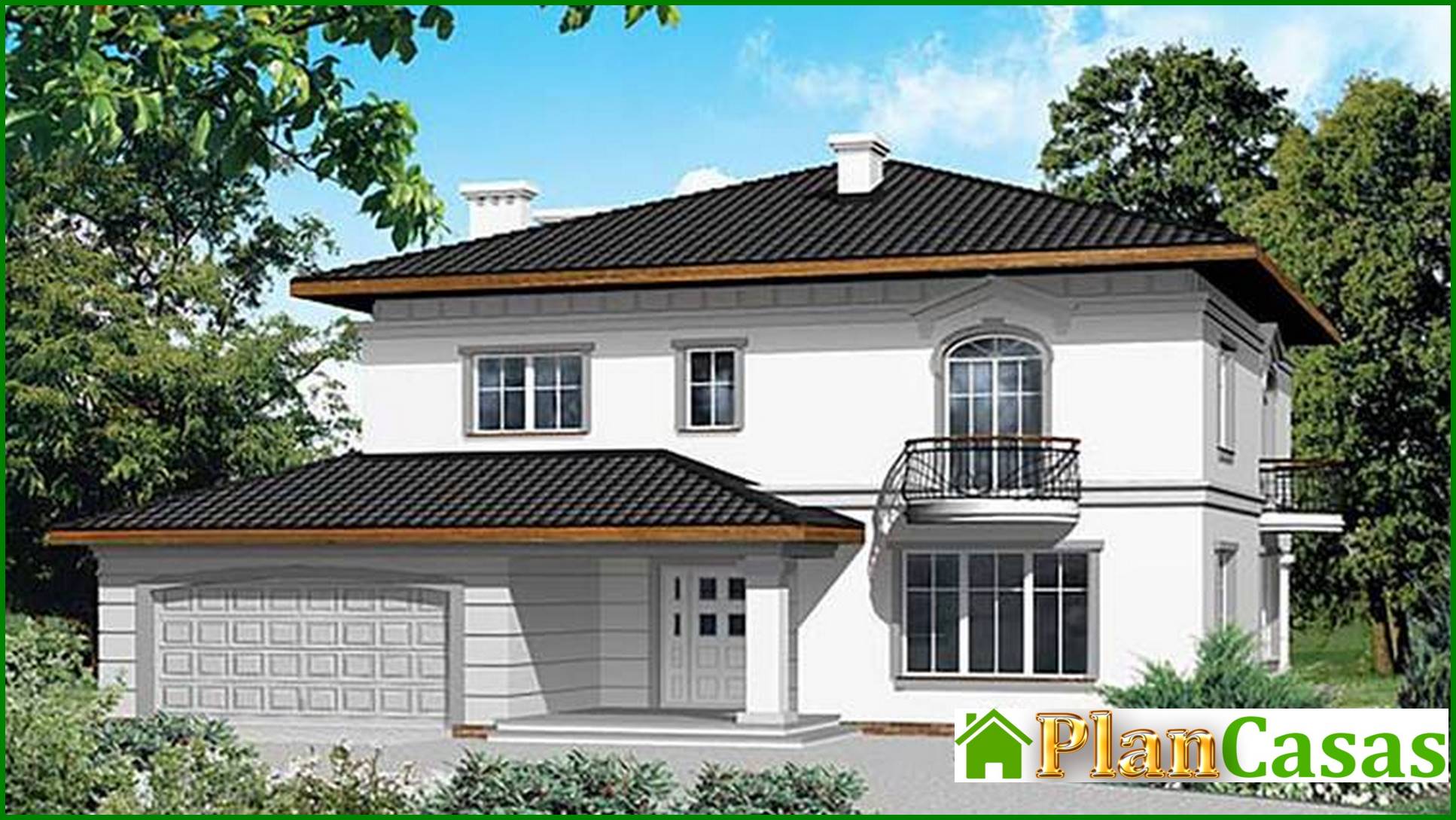 The project of a classic two-story mansion house plan
