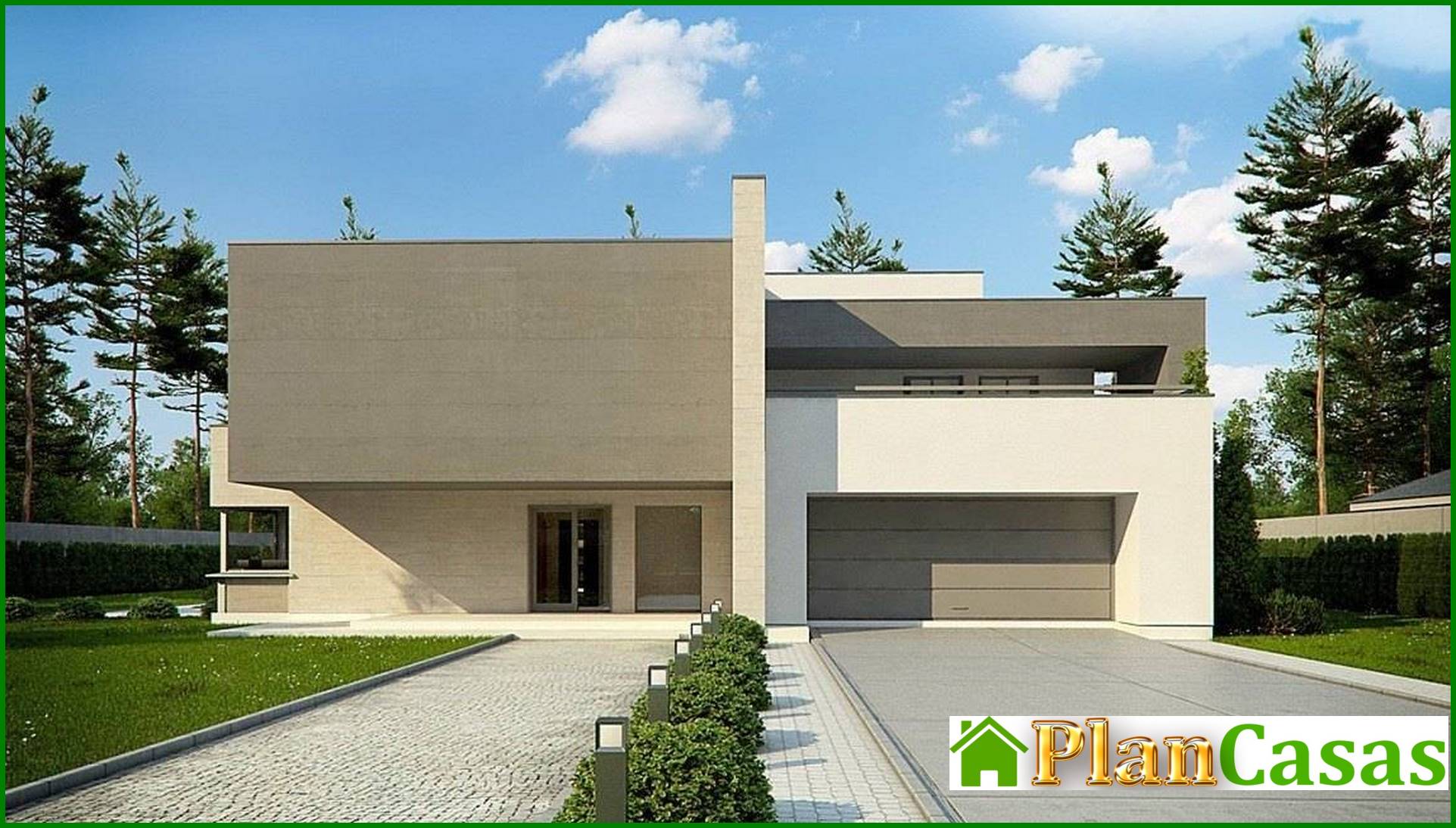 Visualization gallery - Modern Art Nouveau house with sauna on the second floor