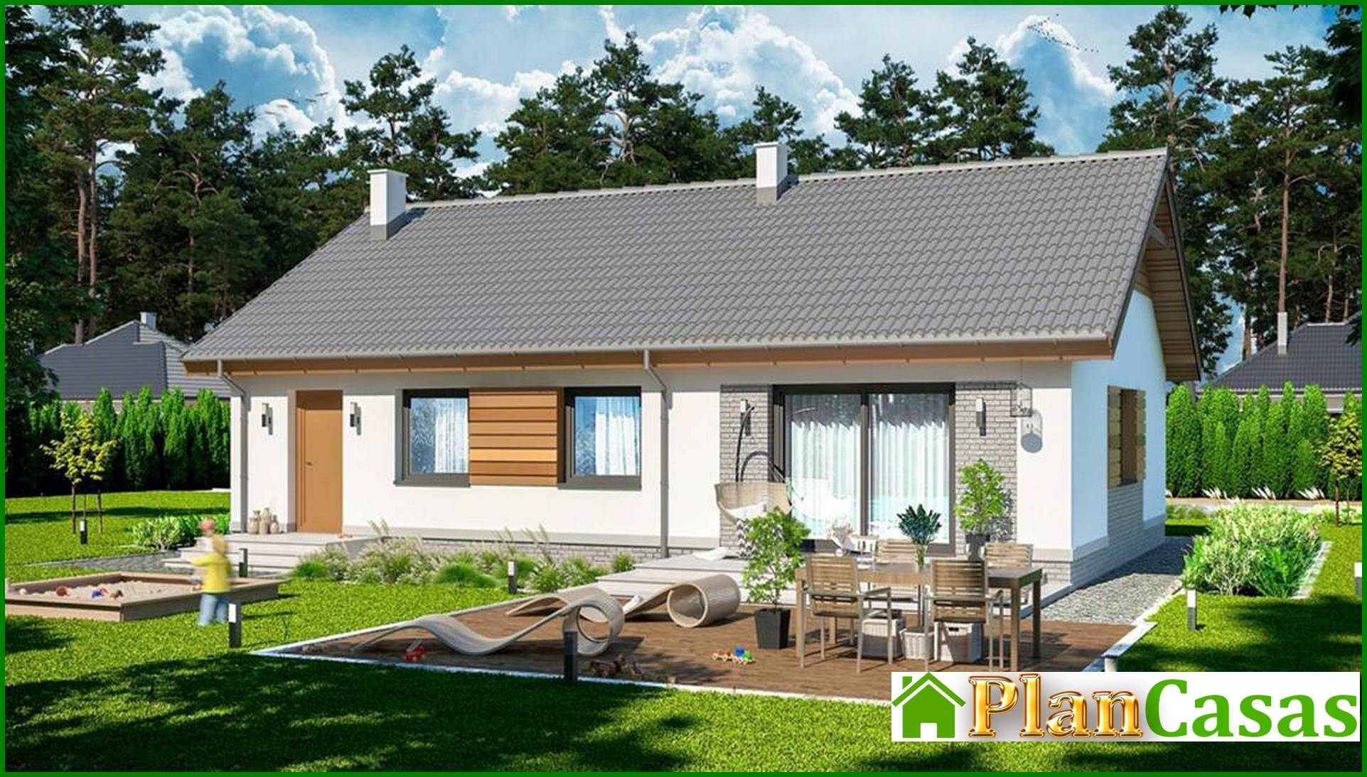 One-storey house with a living area of 100 squares house plan