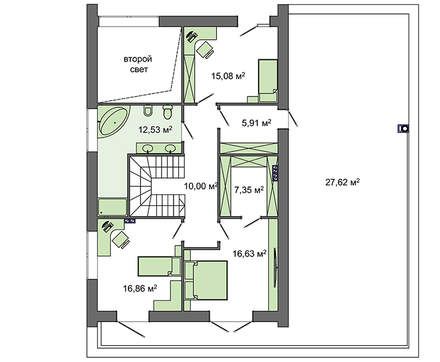 Visualization gallery - Barnhouse style cottage project with a spacious garage