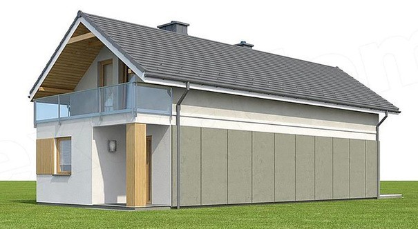 Visualization gallery - Two-story house with balconies for a narrow plot