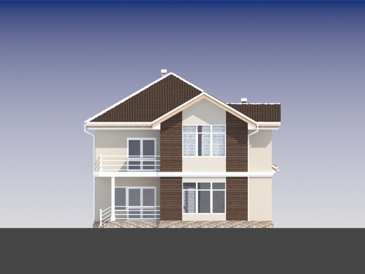 Visualization gallery - Stylish unusual two-story mansion