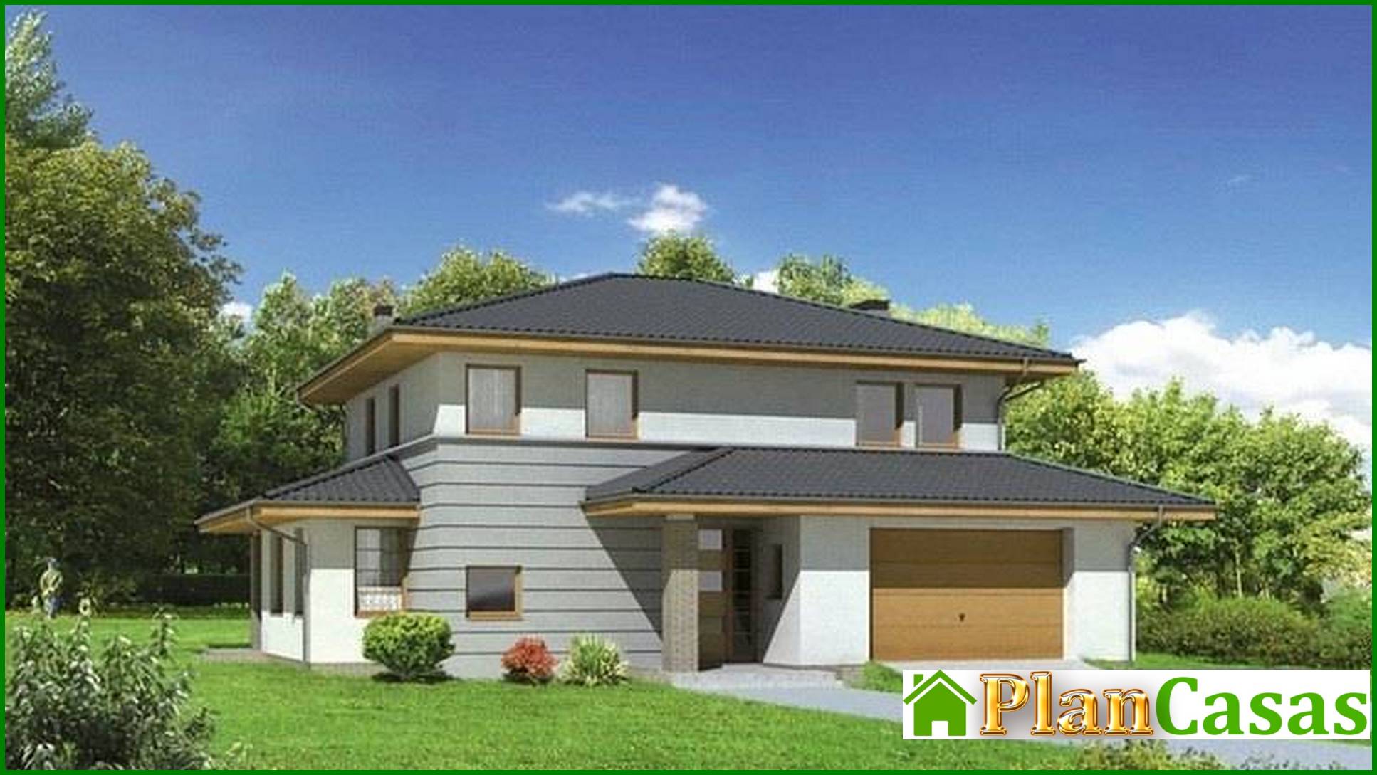 Visualization gallery - Interesting cottage with a garage for 2 cars