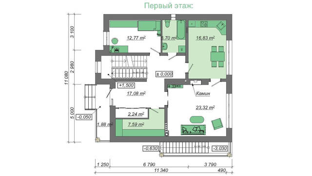 Visualization gallery - Luxurious apartment building in bright colors