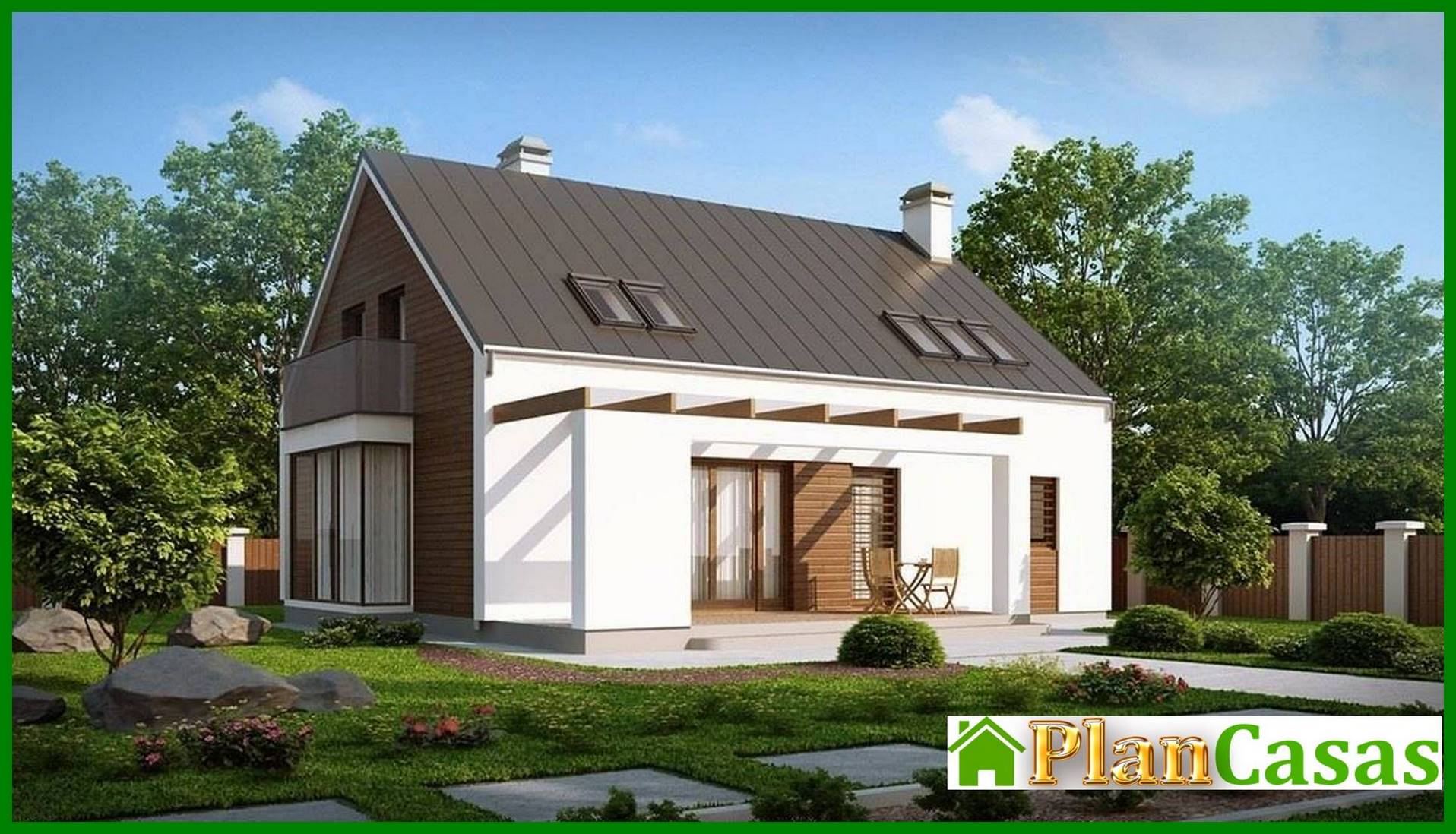The project of a comfortable house with a garage house plan