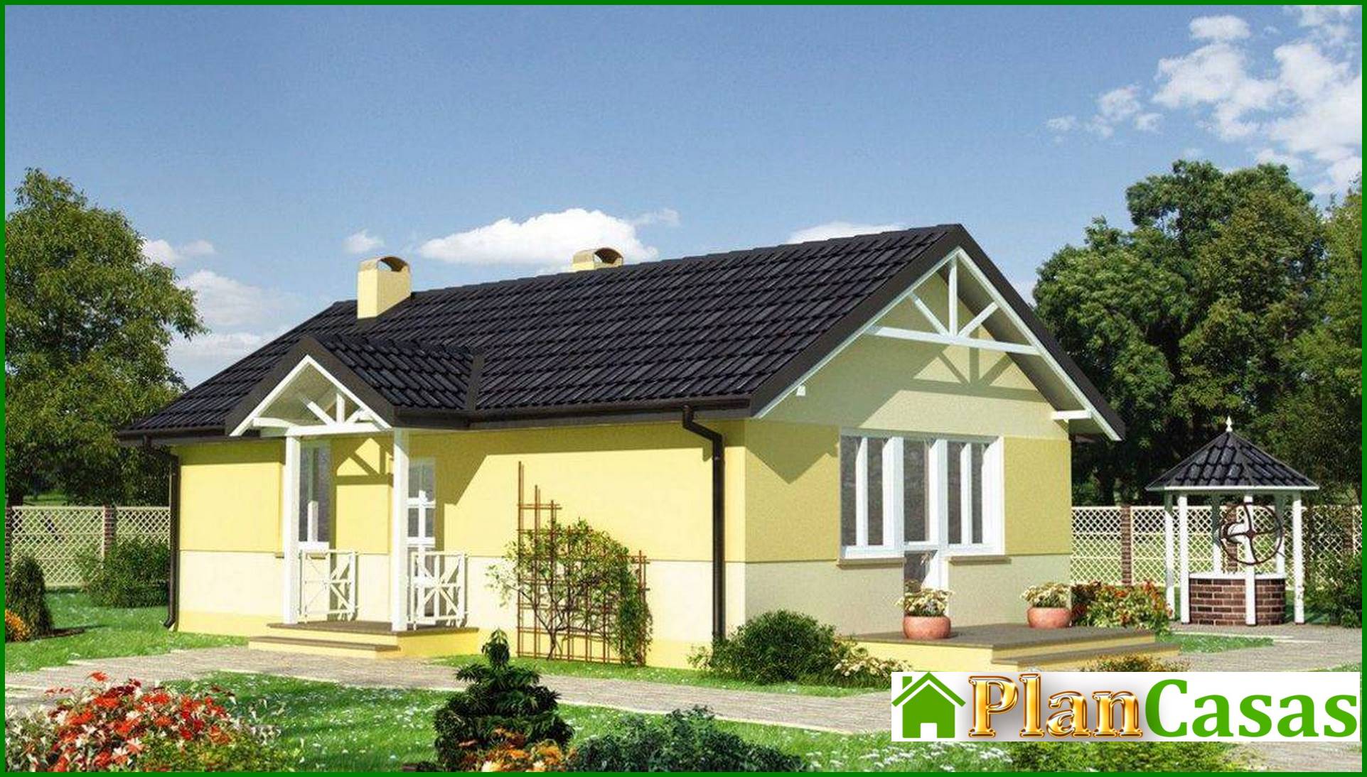 Small house with a spacious living room house plan