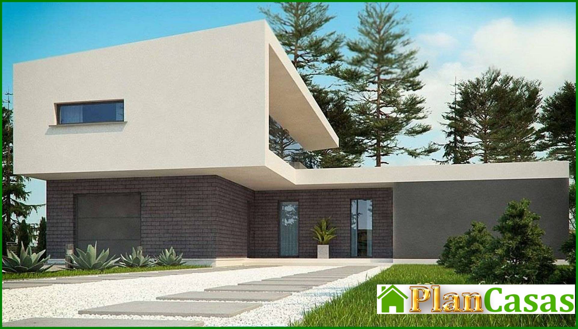 Visualization gallery - Original T-shaped house in a modern style