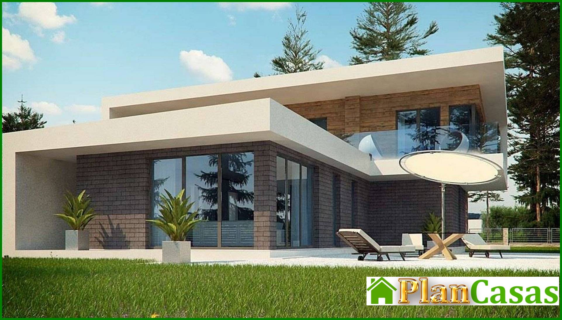 Visualization gallery - Original T-shaped house in a modern style