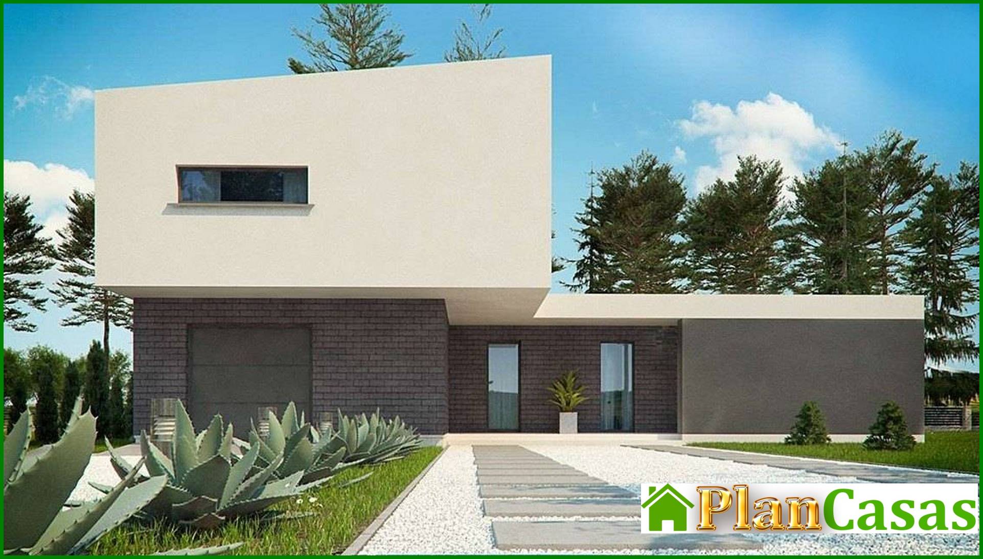 Visualization gallery - Original T-shaped house in a modern style