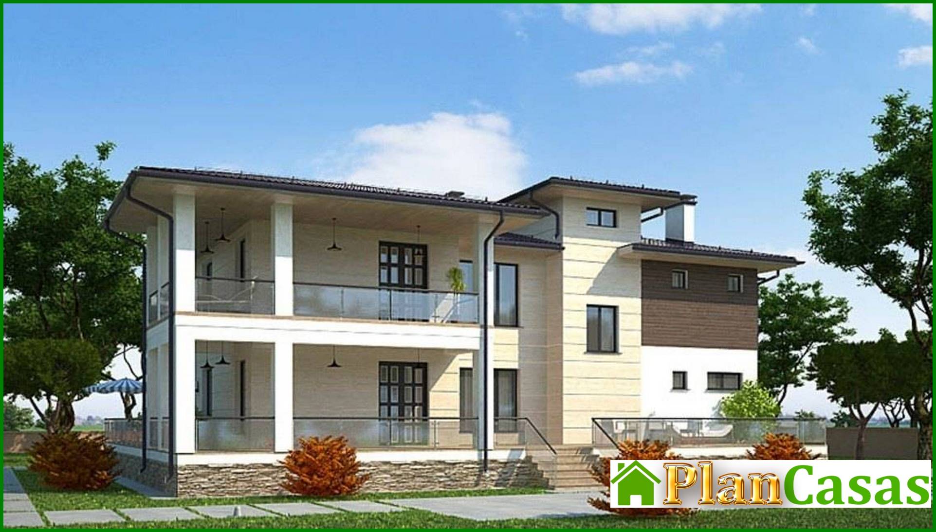 Visualization gallery - Architectural project of a two-story modern holiday home