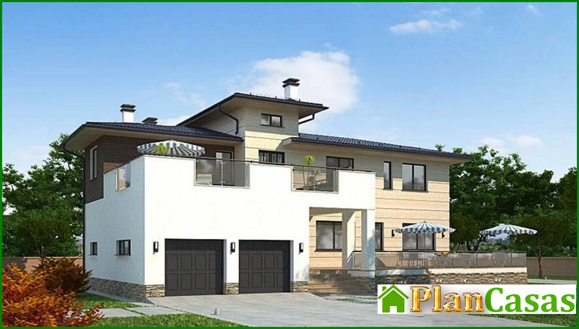 Visualization gallery - Architectural project of a two-story modern holiday home