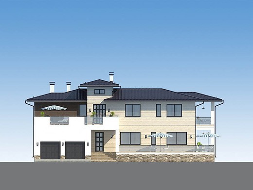 Visualization gallery - Architectural project of a two-story modern holiday home