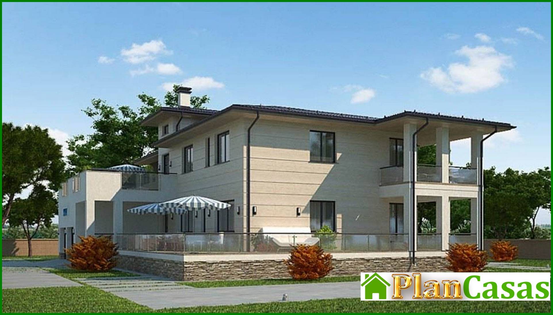 Visualization gallery - Architectural project of a two-story modern holiday home