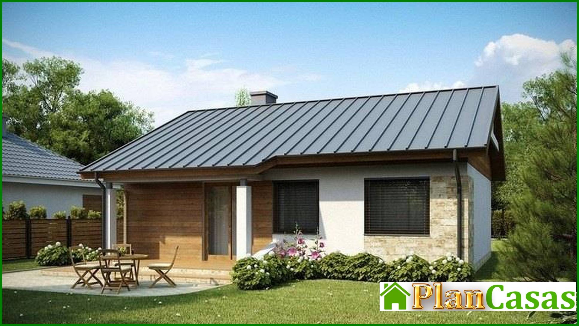 The project of a small one-story cottage house plan