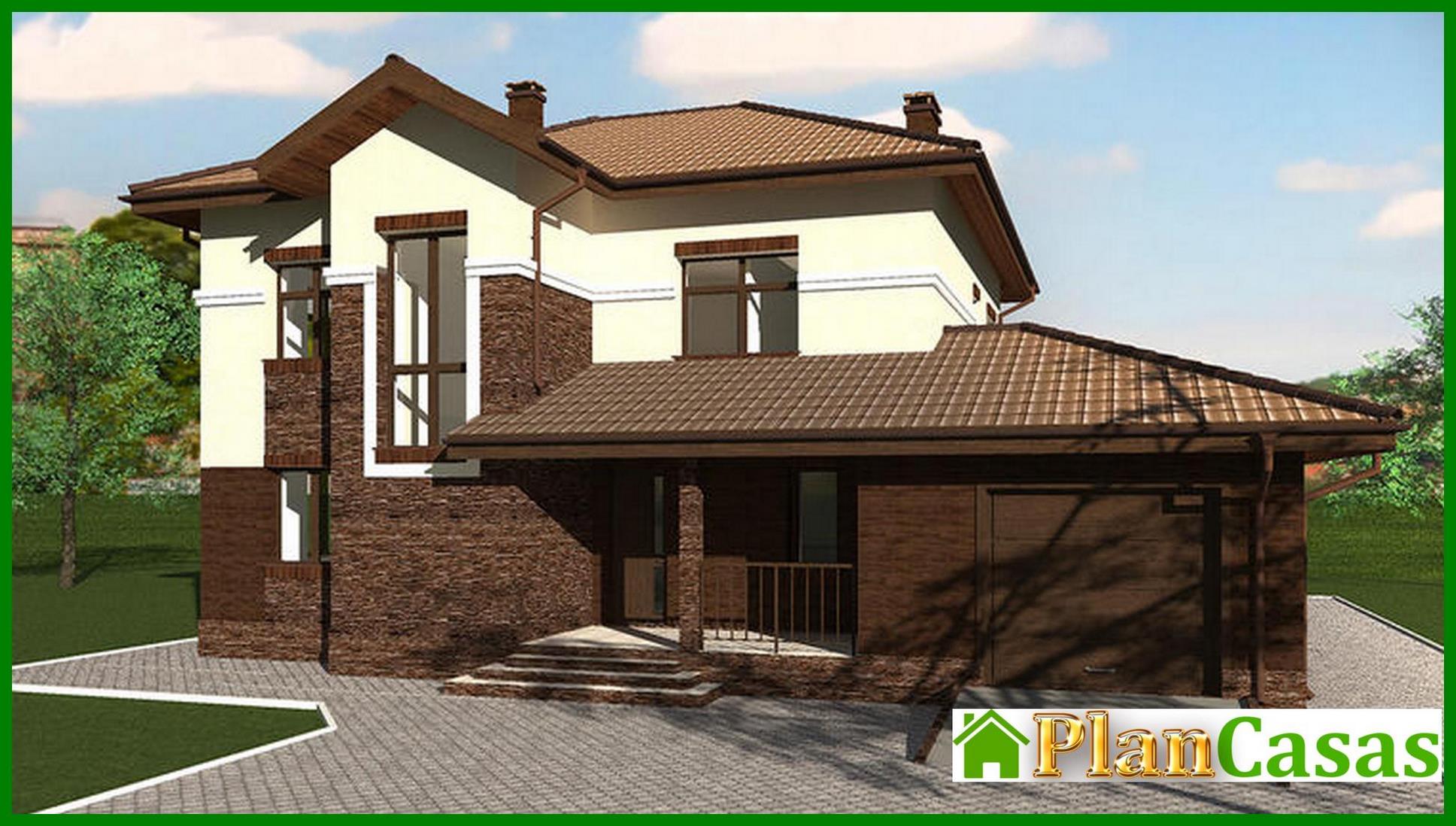 Visualization gallery - Project of the original two-story house with bay windows