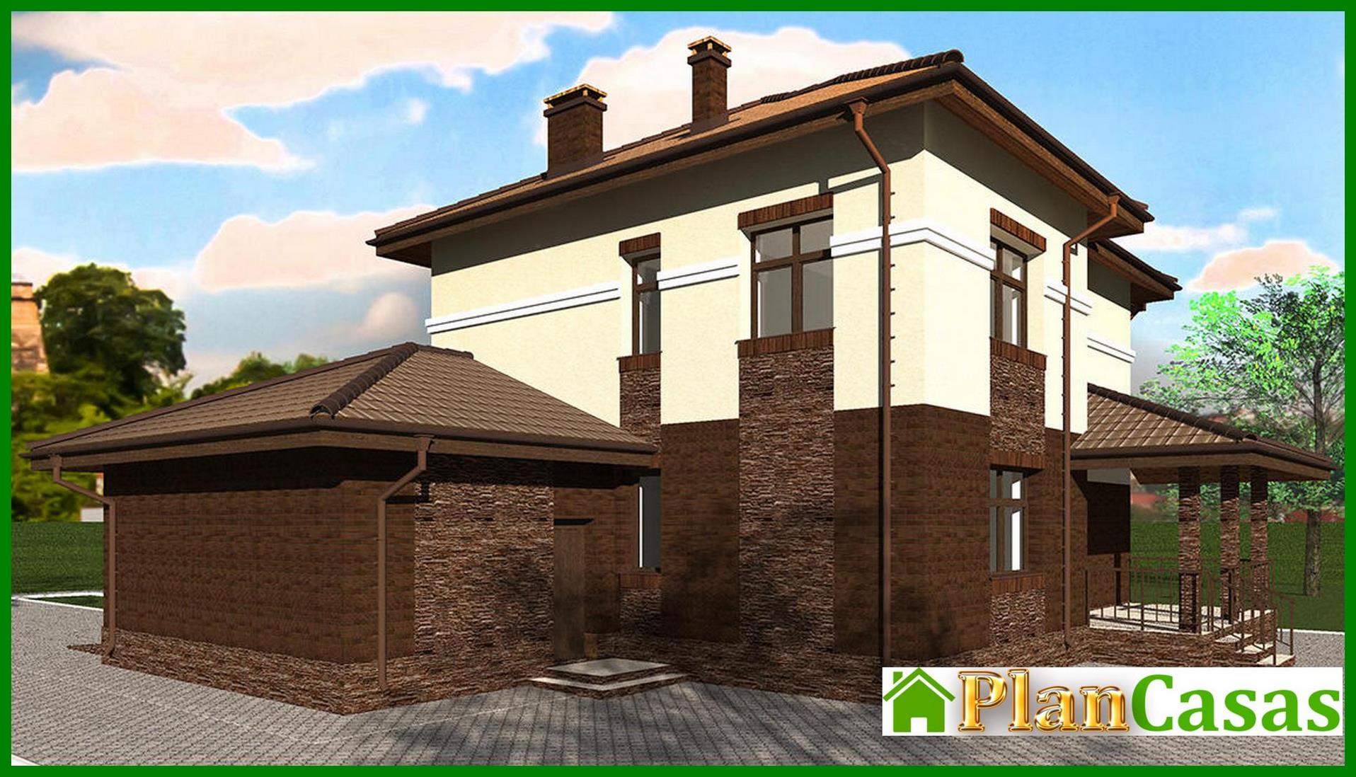 Visualization gallery - Project of the original two-story house with bay windows