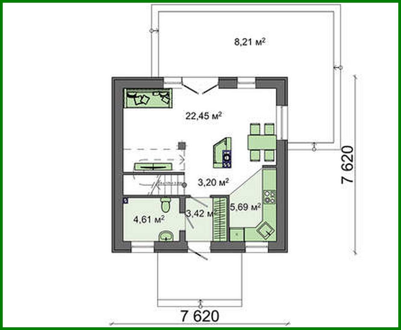 Visualization gallery - The project of a small country house with an attic