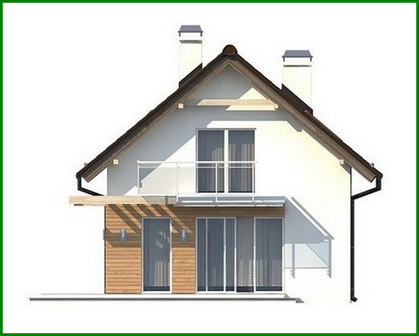 Visualization gallery - The project of a small country house with an attic