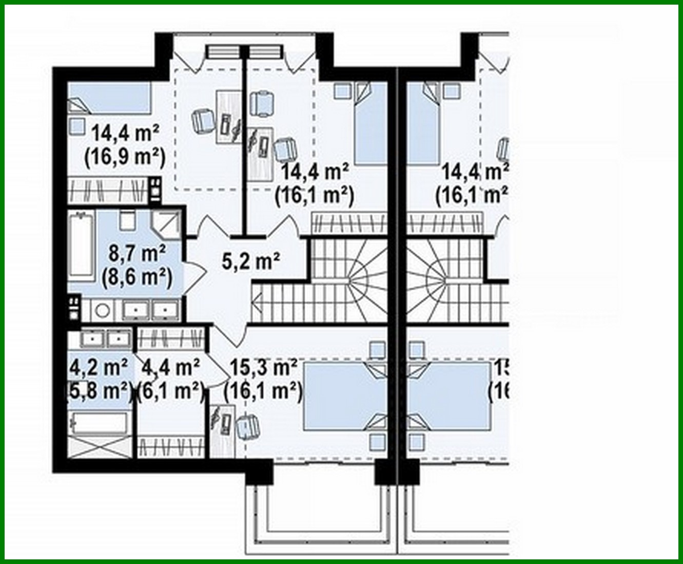 Visualization gallery - Cottage with elements of cubism in architecture