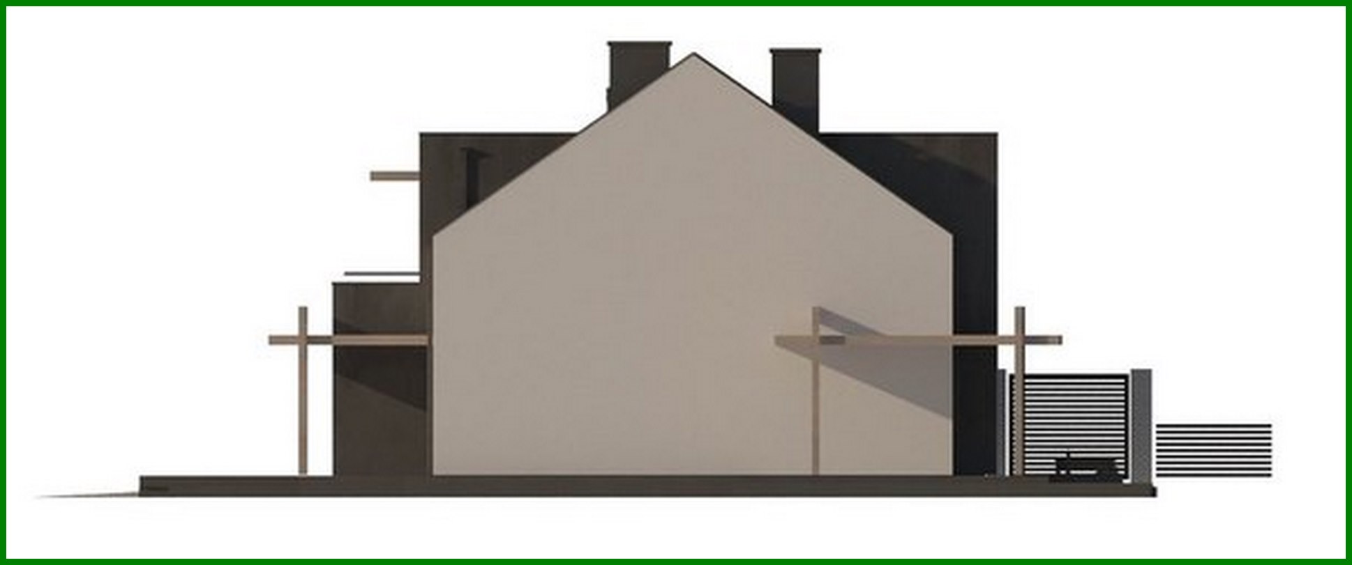 Visualization gallery - Cottage with elements of cubism in architecture