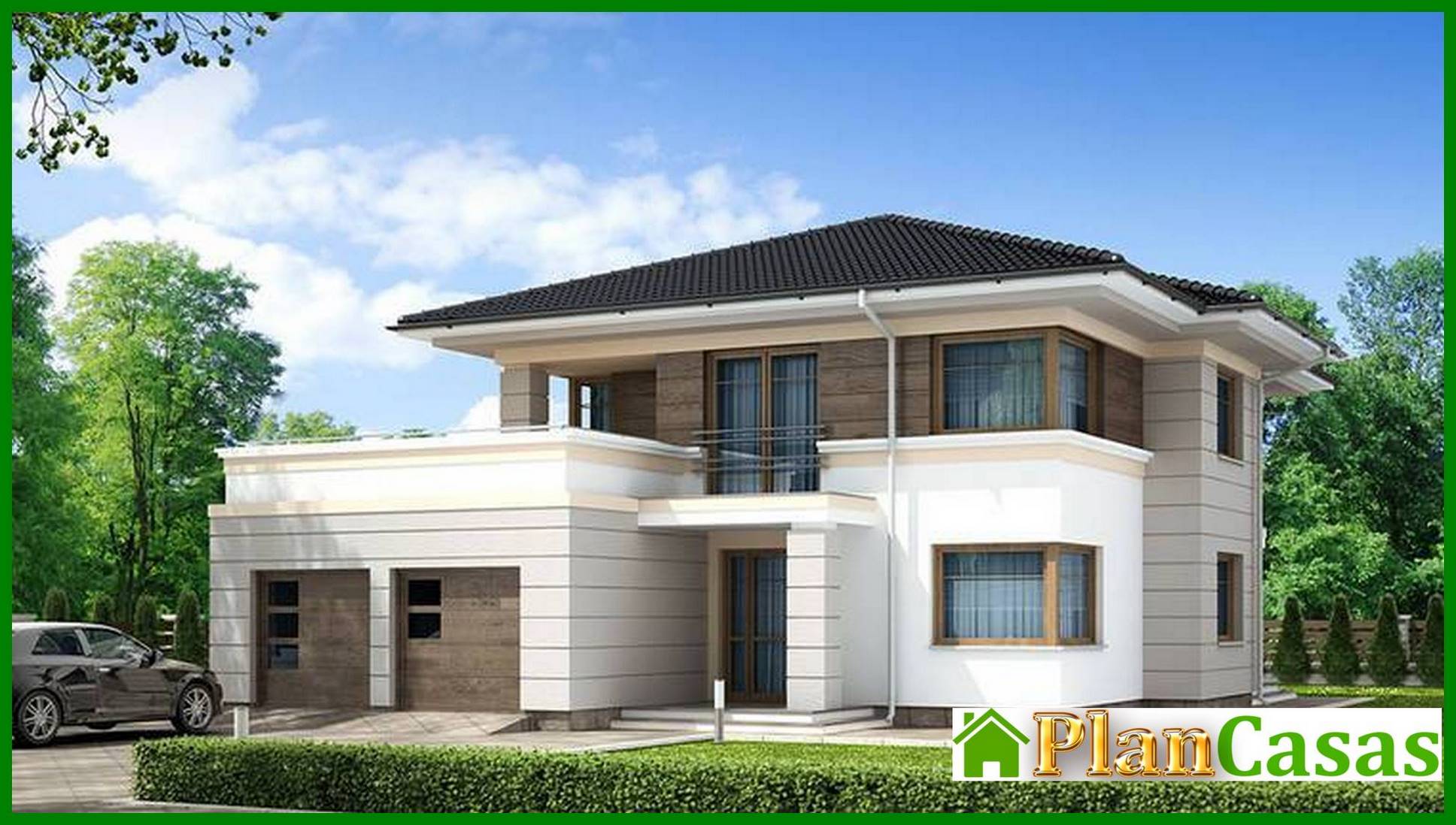 Classic style apartment building house plan