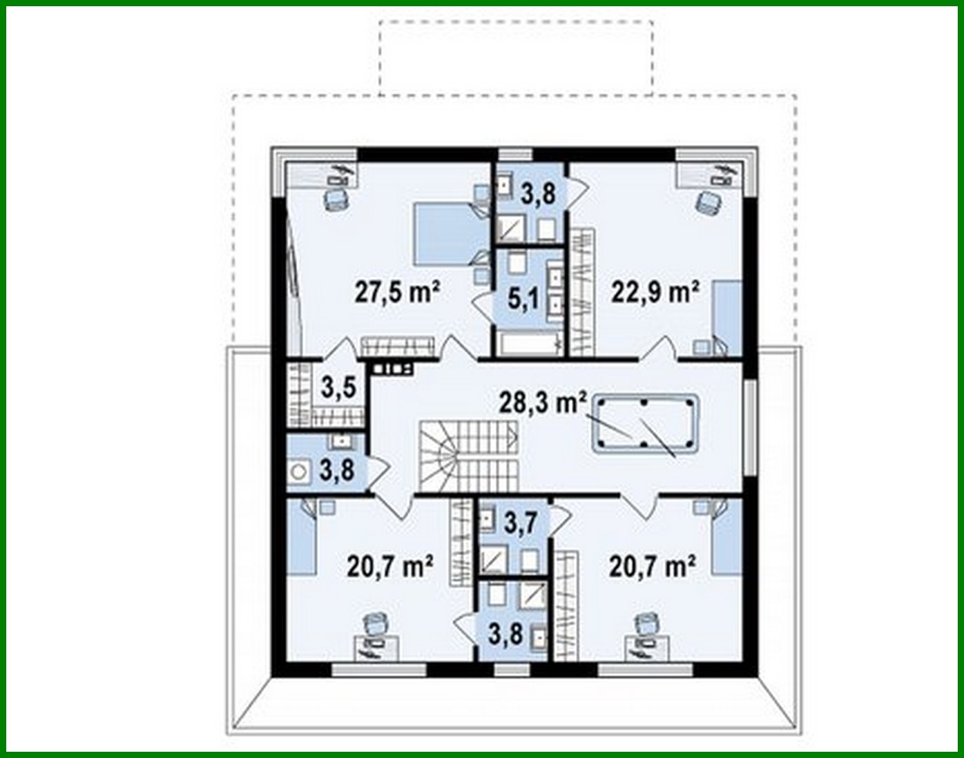 Visualization gallery - Design of a classic villa with a billiard room and sauna