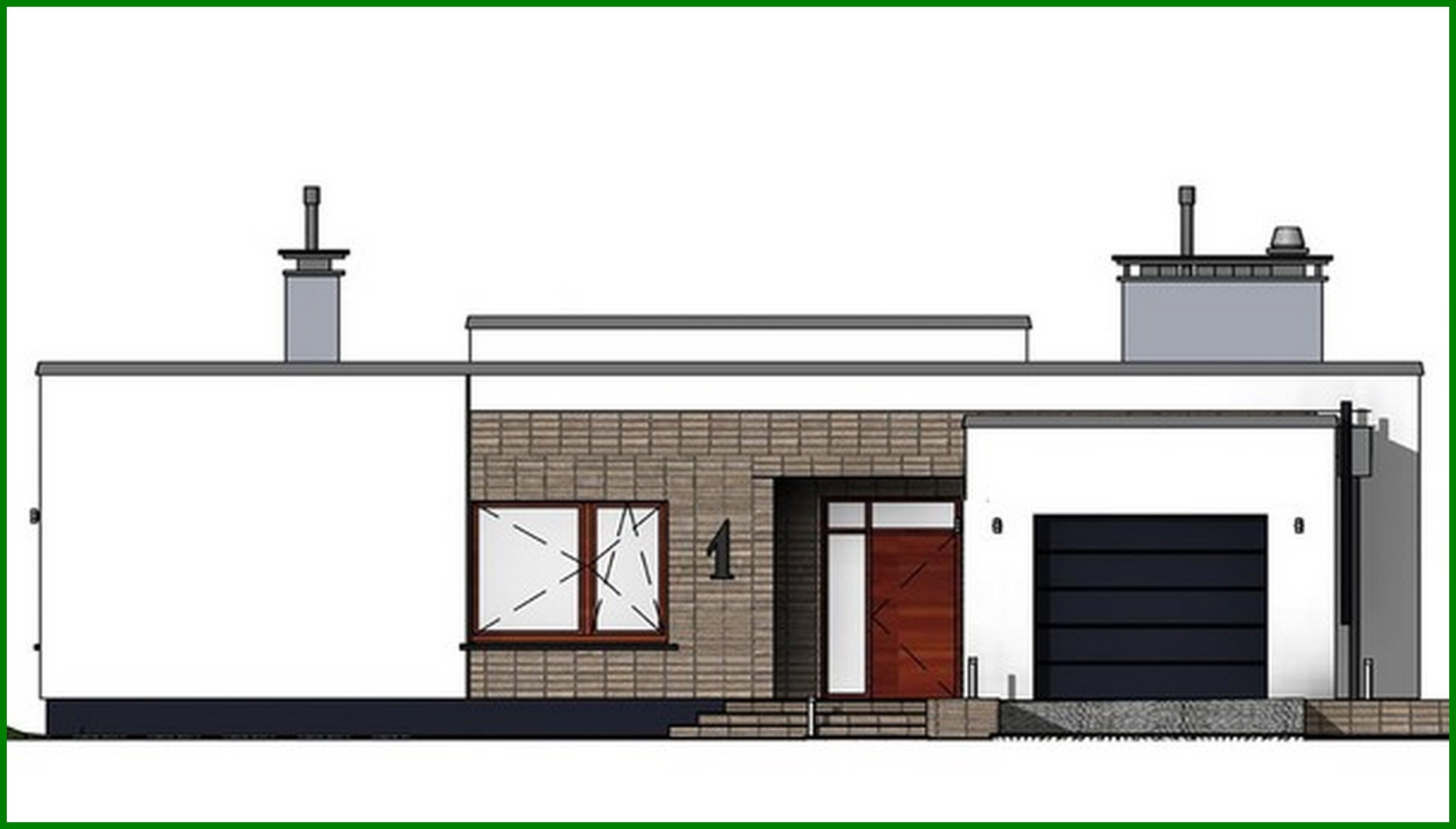 Visualization gallery - One-story apartment building with a spacious living room