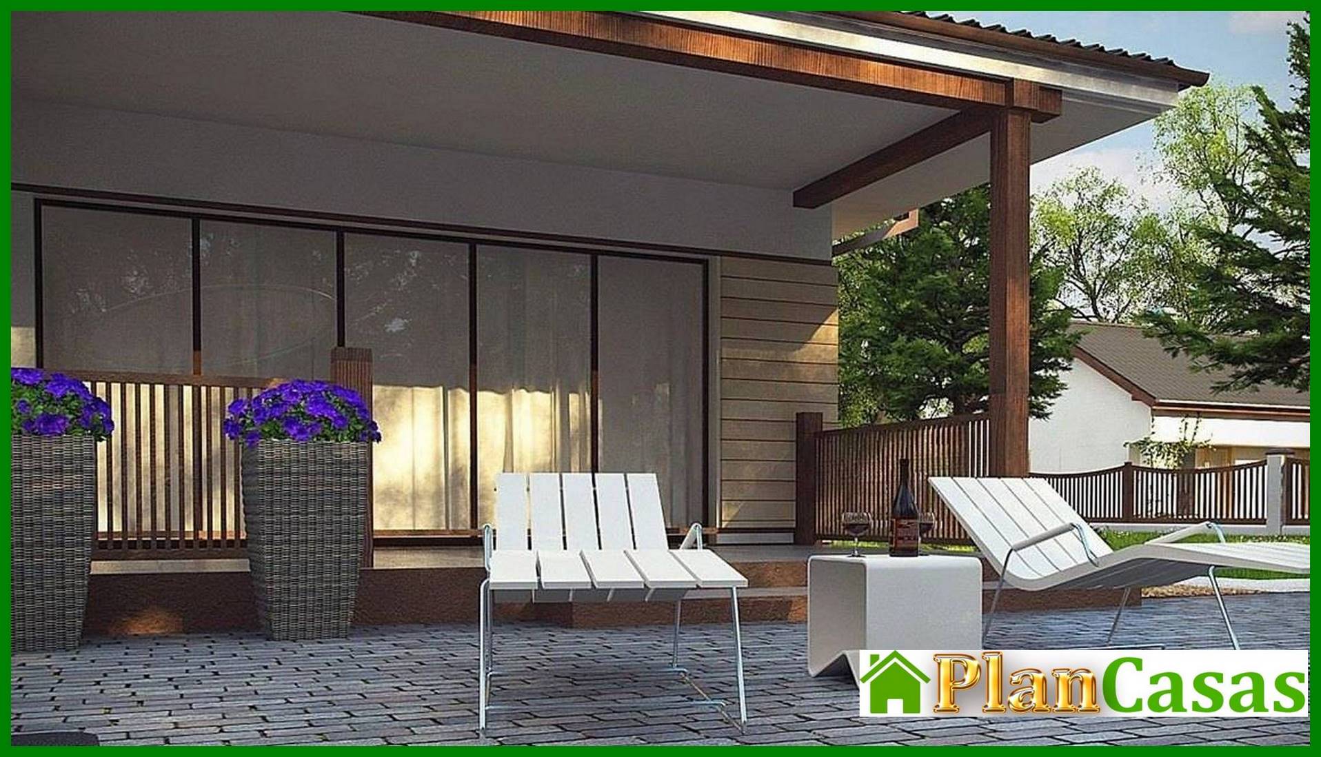 Visualization gallery - Compact cottage with an attic 80 m²