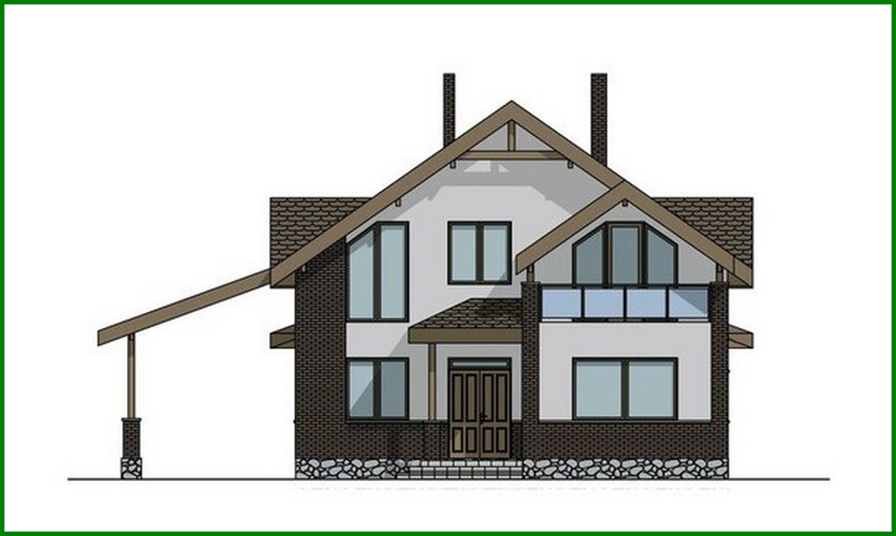 Visualization gallery - Comfortable attic house with a spacious terrace