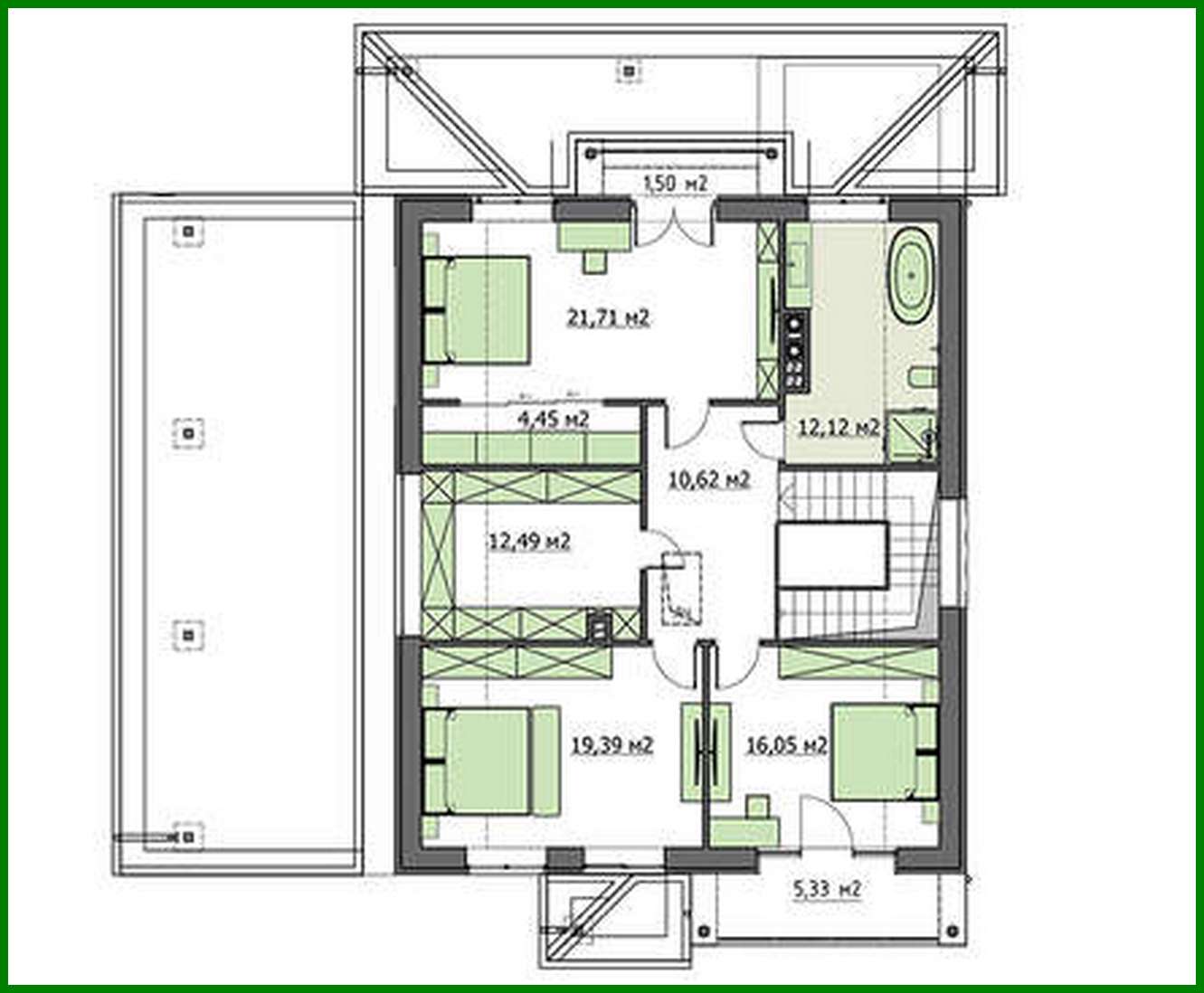 Visualization gallery - Comfortable attic house with a spacious terrace