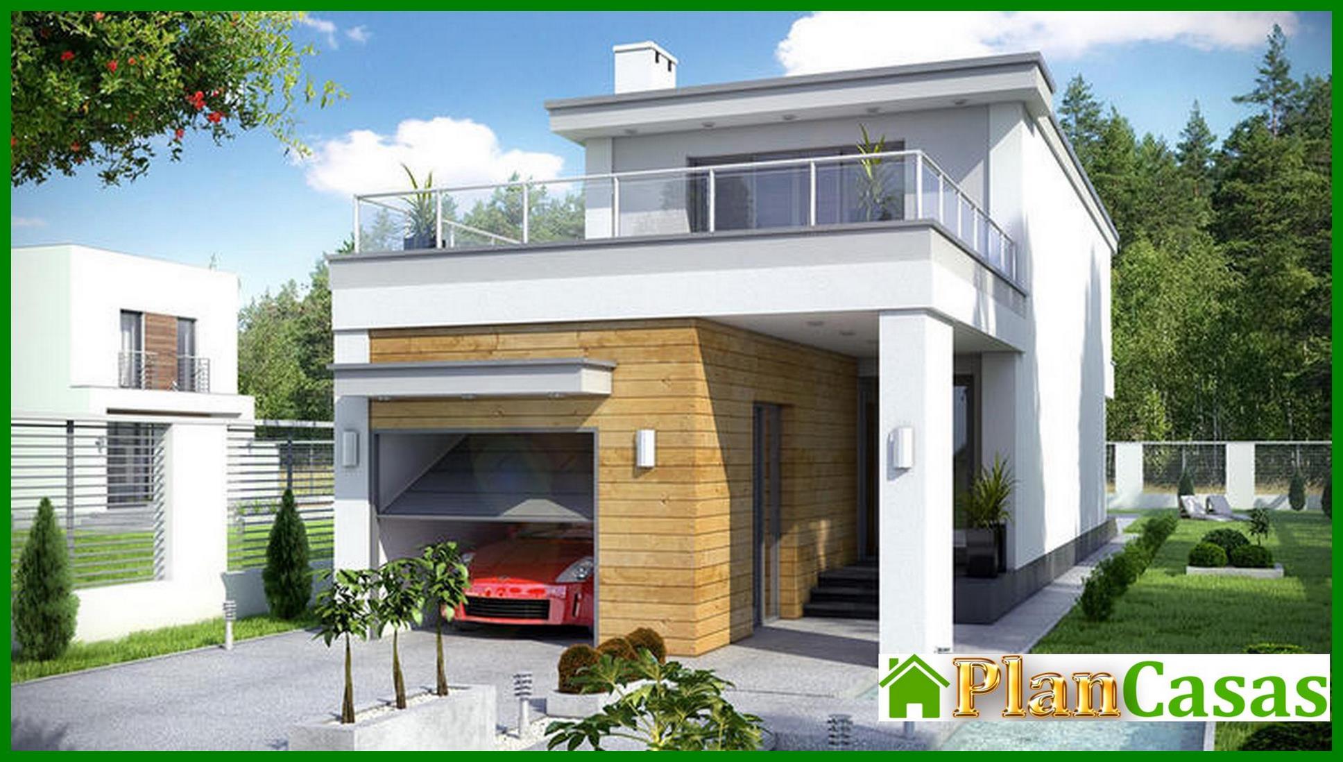 Project of a two-story house for a narrow plot house plan