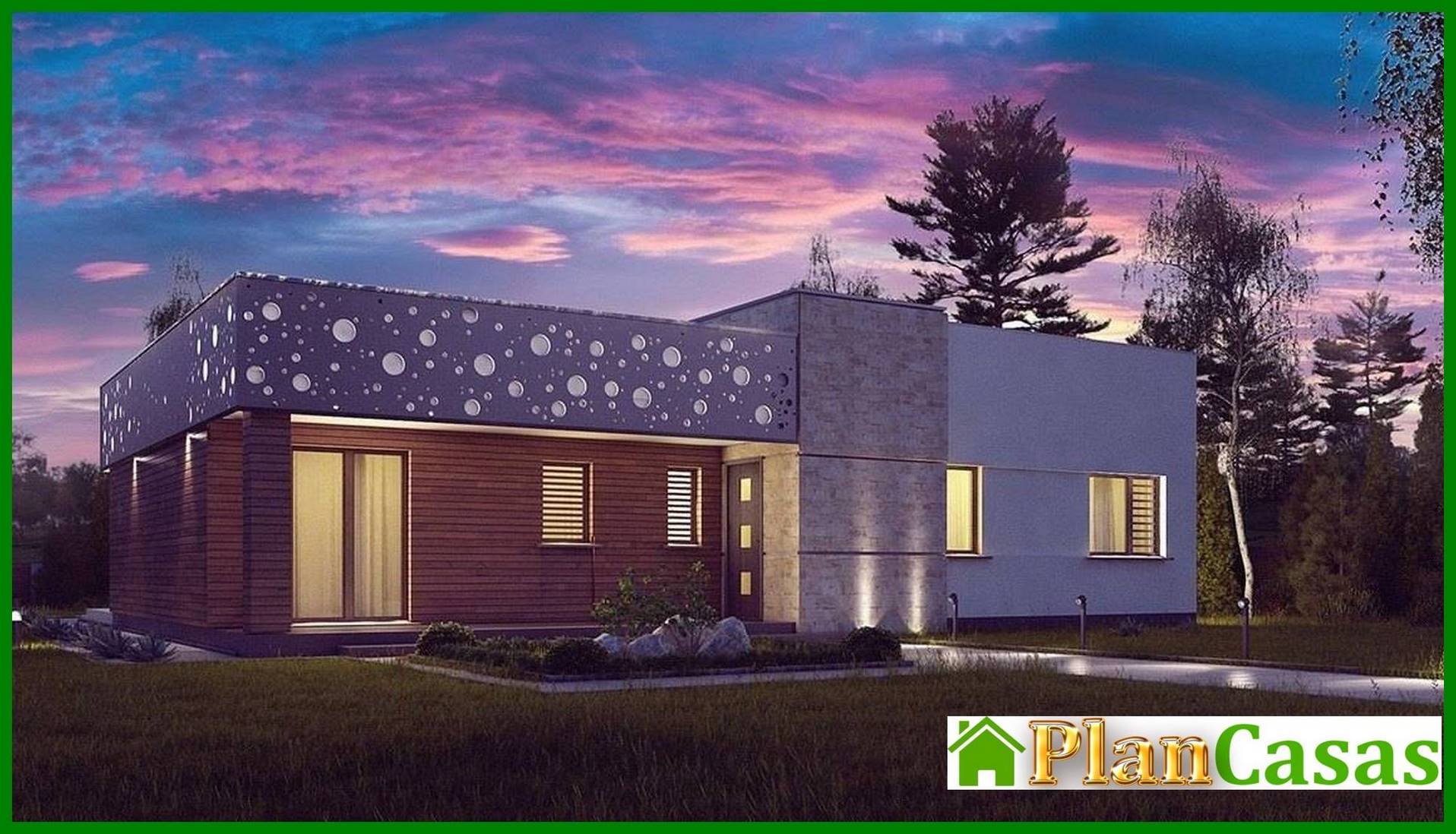 Visualization gallery - The project of a one-story cottage in a modern style