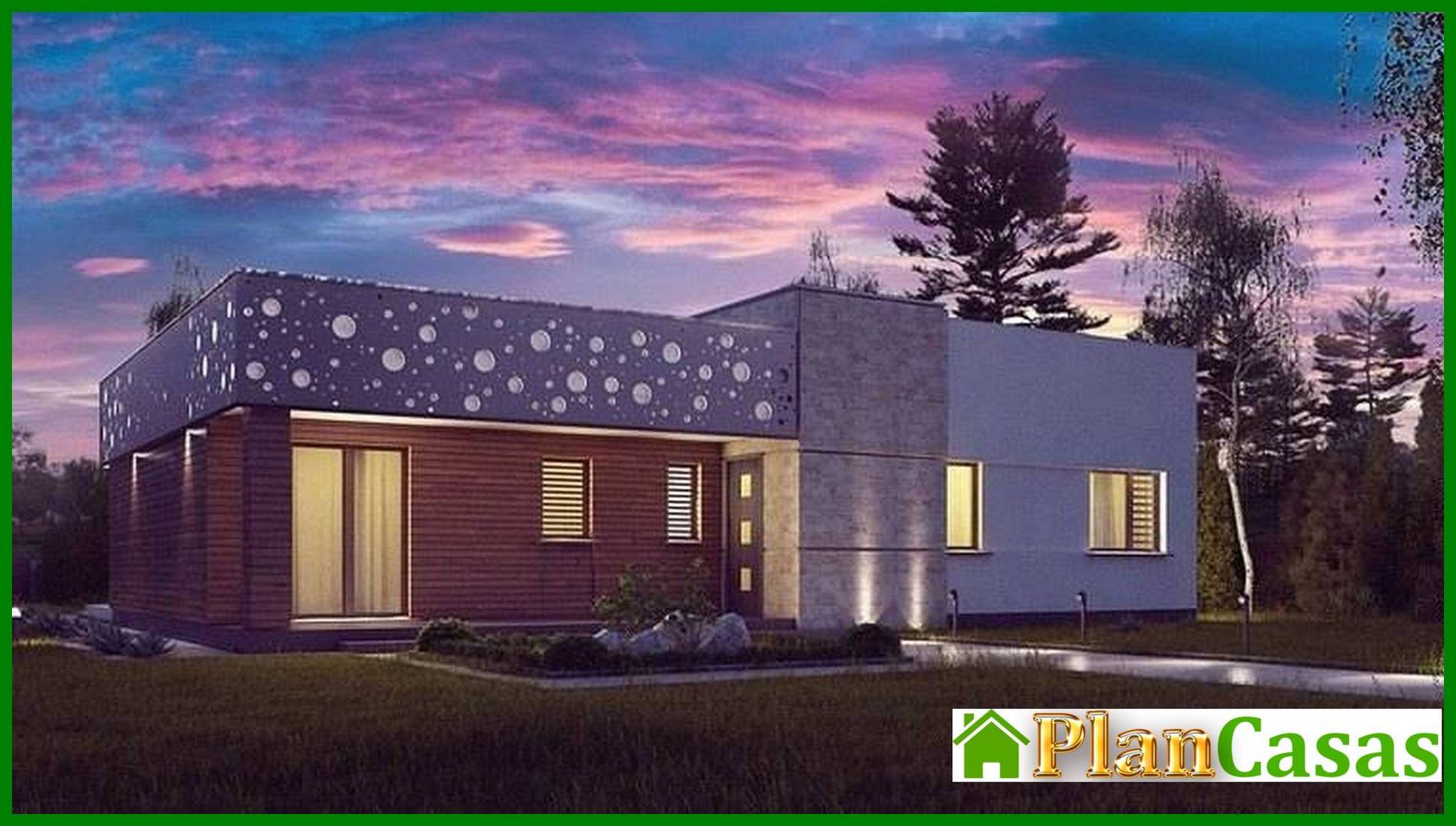 Visualization gallery - The project of a one-story cottage in a modern style