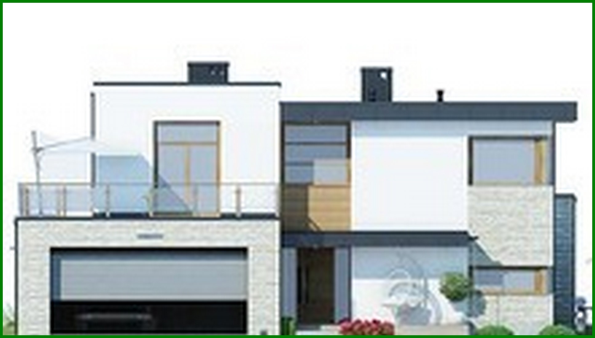 Visualization gallery - Stylish house with spacious verandas and terraces