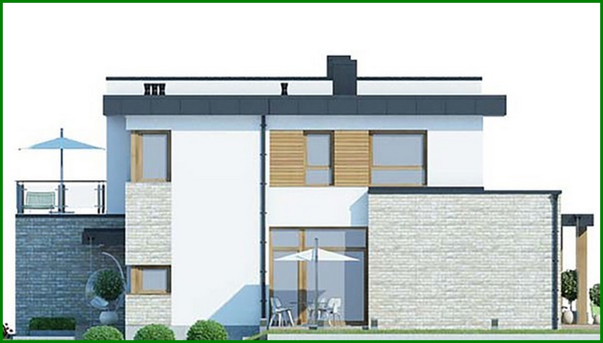 Visualization gallery - Stylish house with spacious verandas and terraces