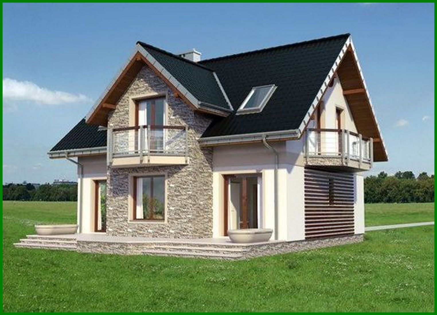 Visualization gallery - Traditional house project with attic up to 150 m²