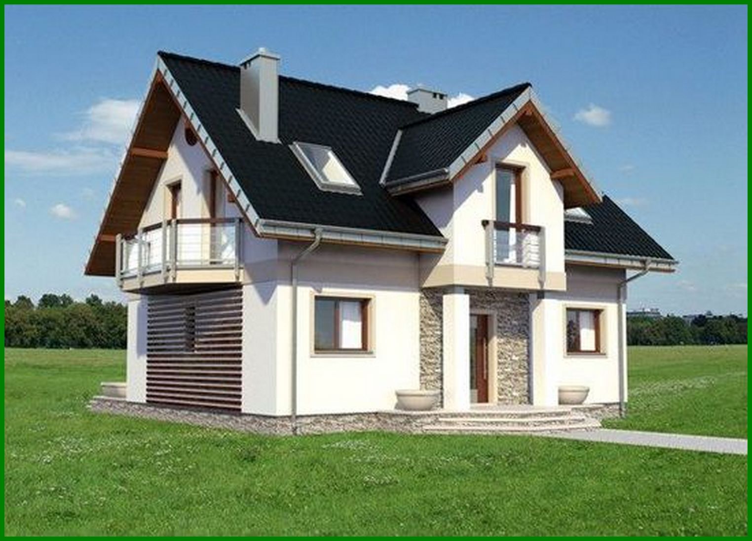 Visualization gallery - Traditional house project with attic up to 150 m²
