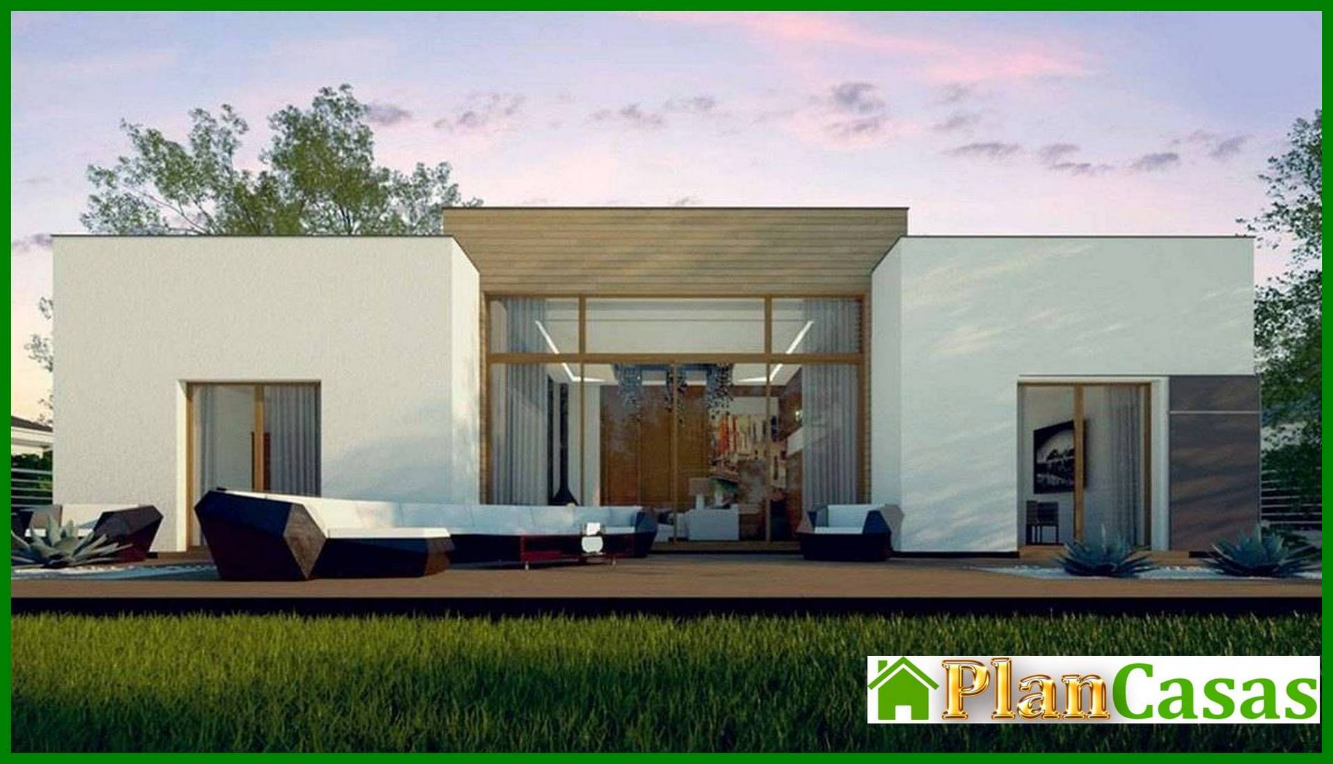 Visualization gallery - Project of a modern house with a spacious living room