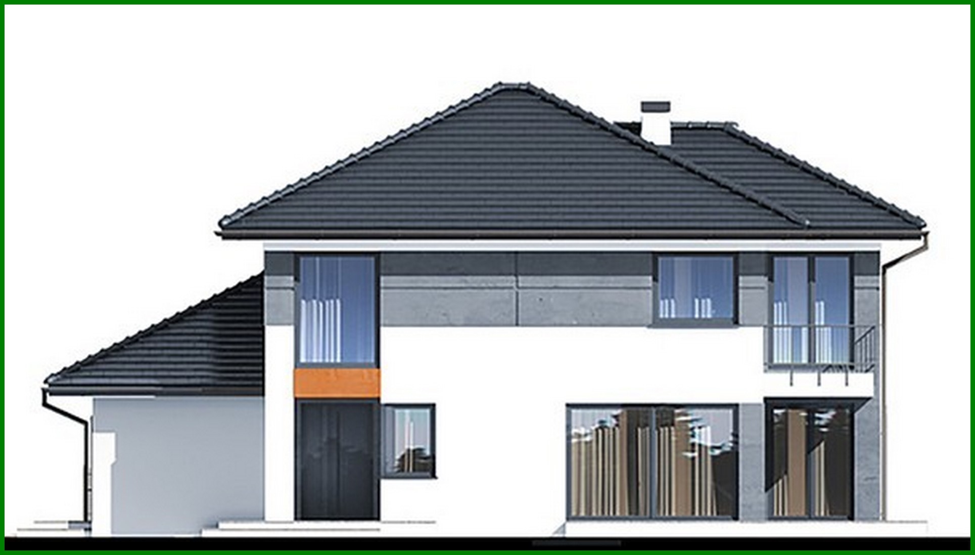 Visualization gallery - Stylish modern mansion with a beautiful balcony