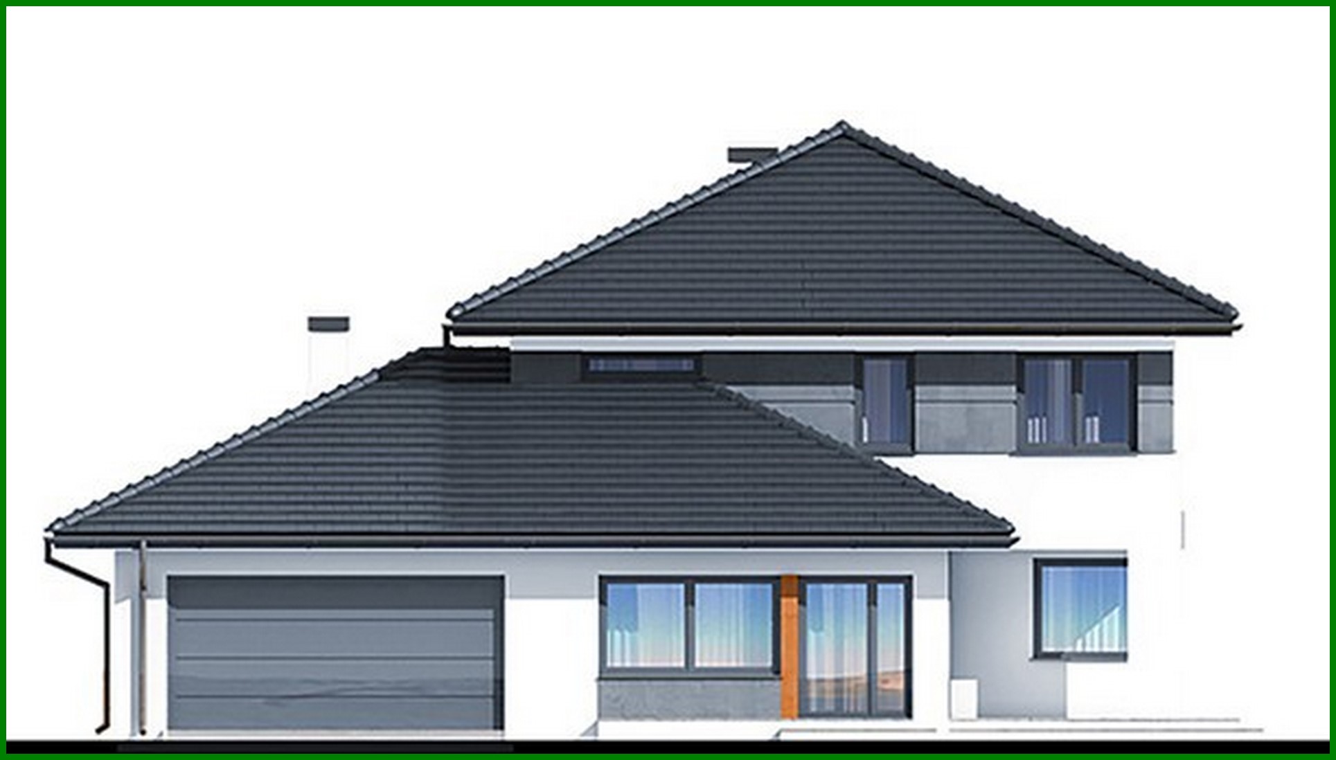 Visualization gallery - Stylish modern mansion with a beautiful balcony