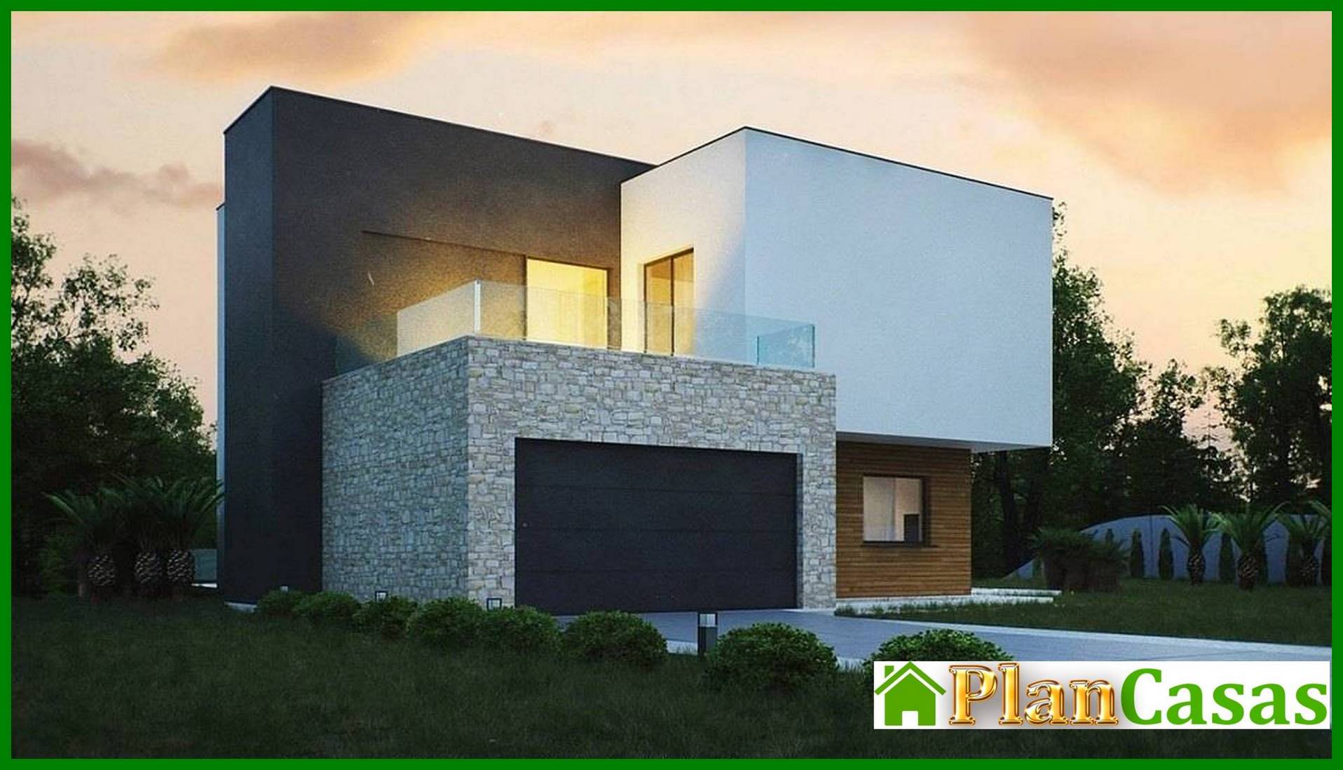 Visualization gallery - Small cottage for a sloping plot