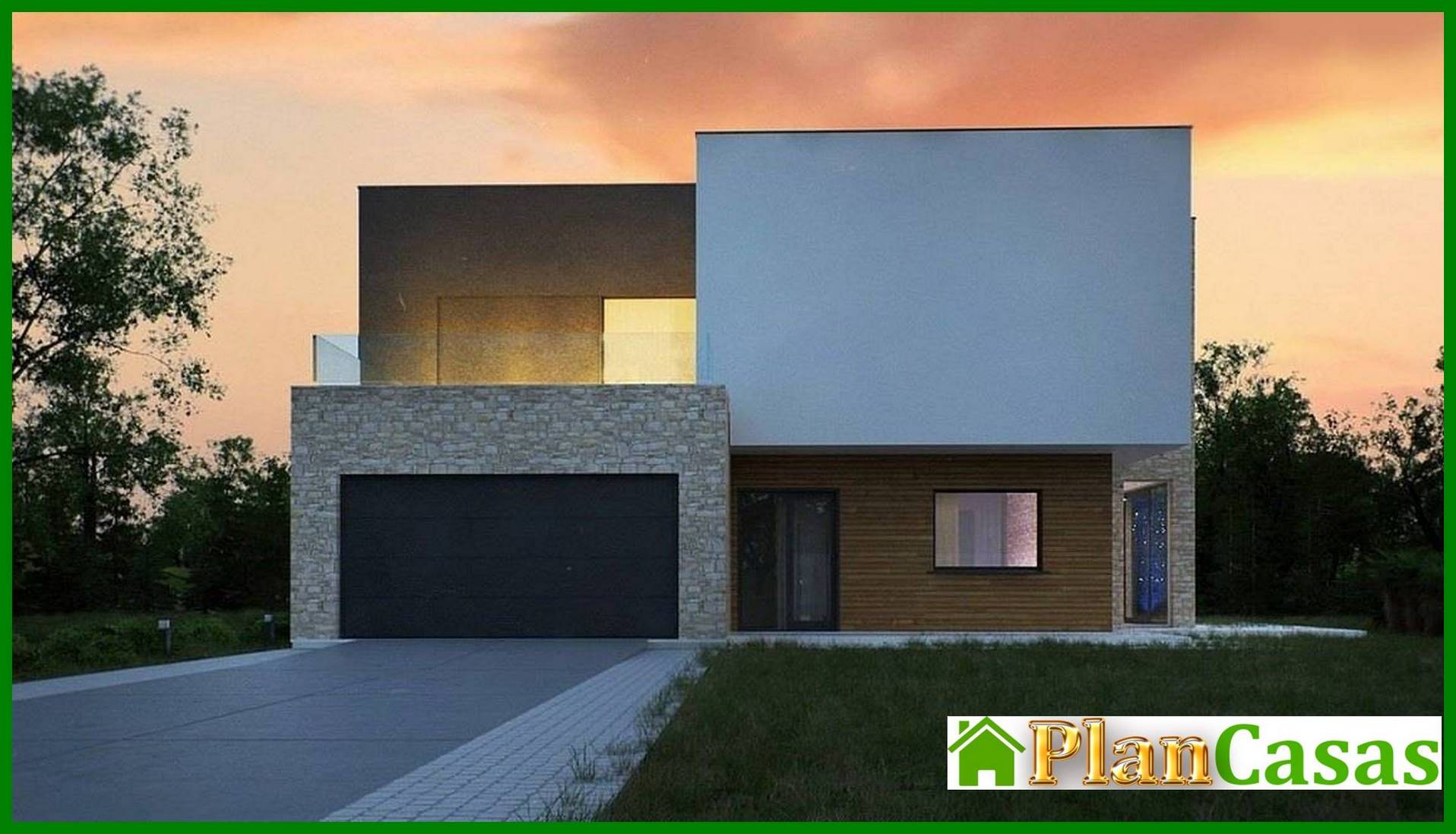 Visualization gallery - Small cottage for a sloping plot