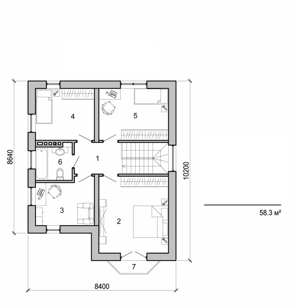 Visualization gallery - Two storey cottage