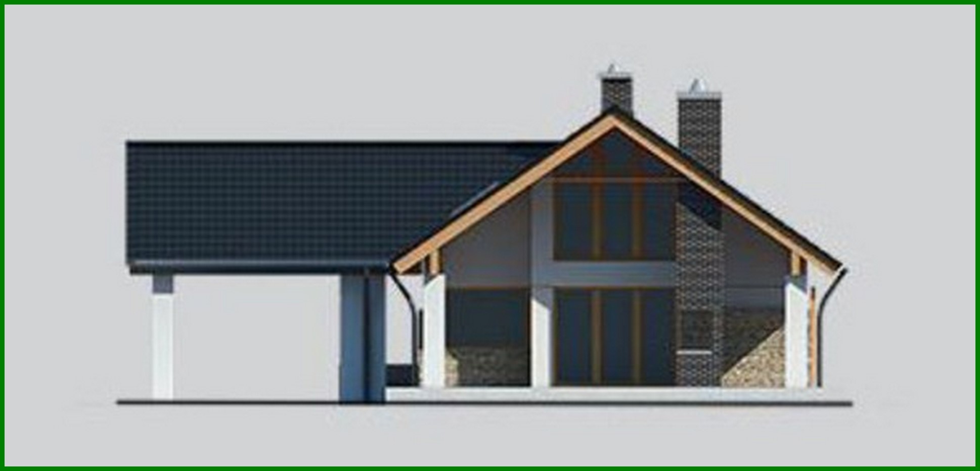 Visualization gallery - Beautiful apartment building with an unusual garage solution