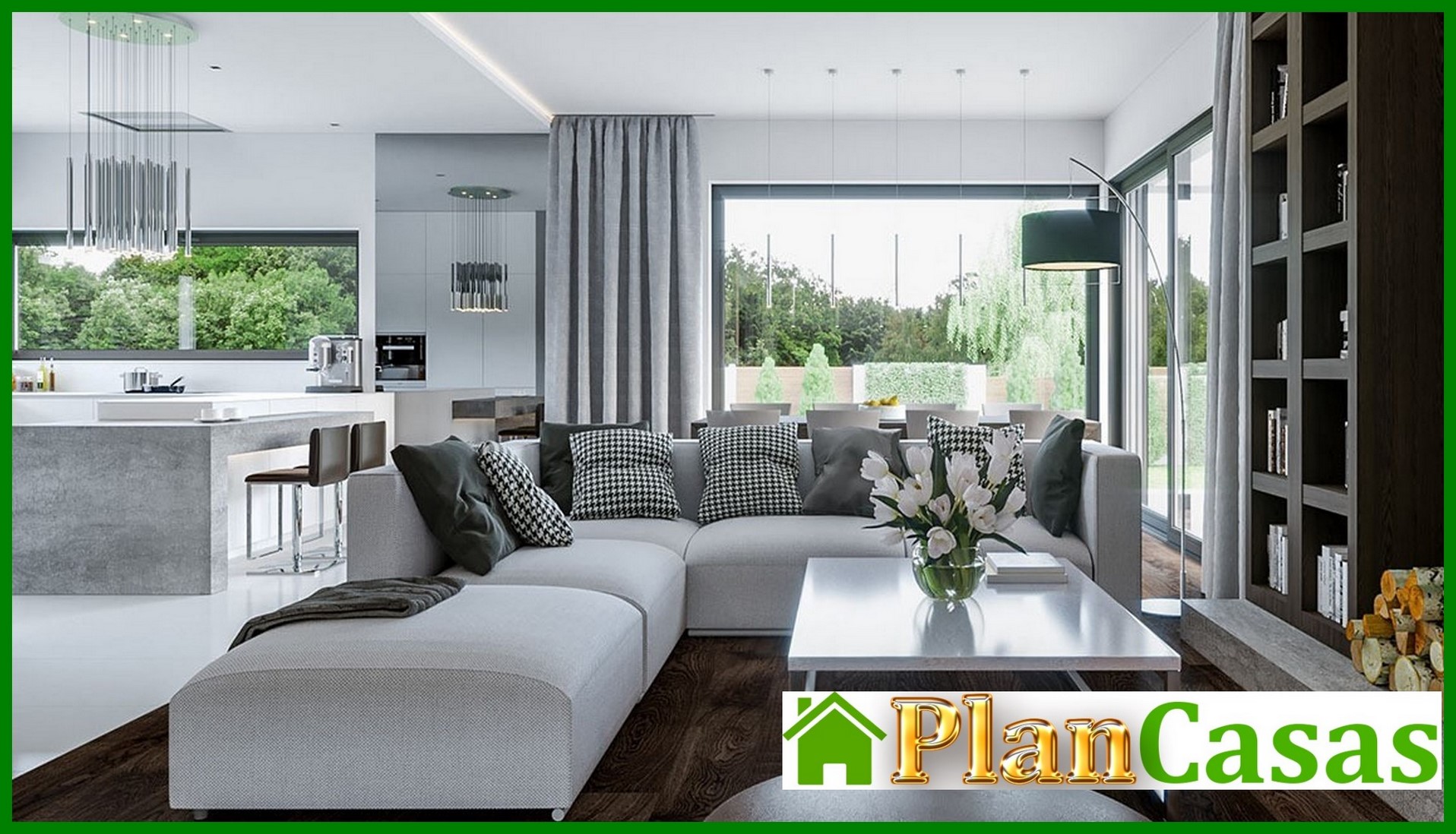 Visualization gallery - Beautiful project of a two-story house in the style of minimalism