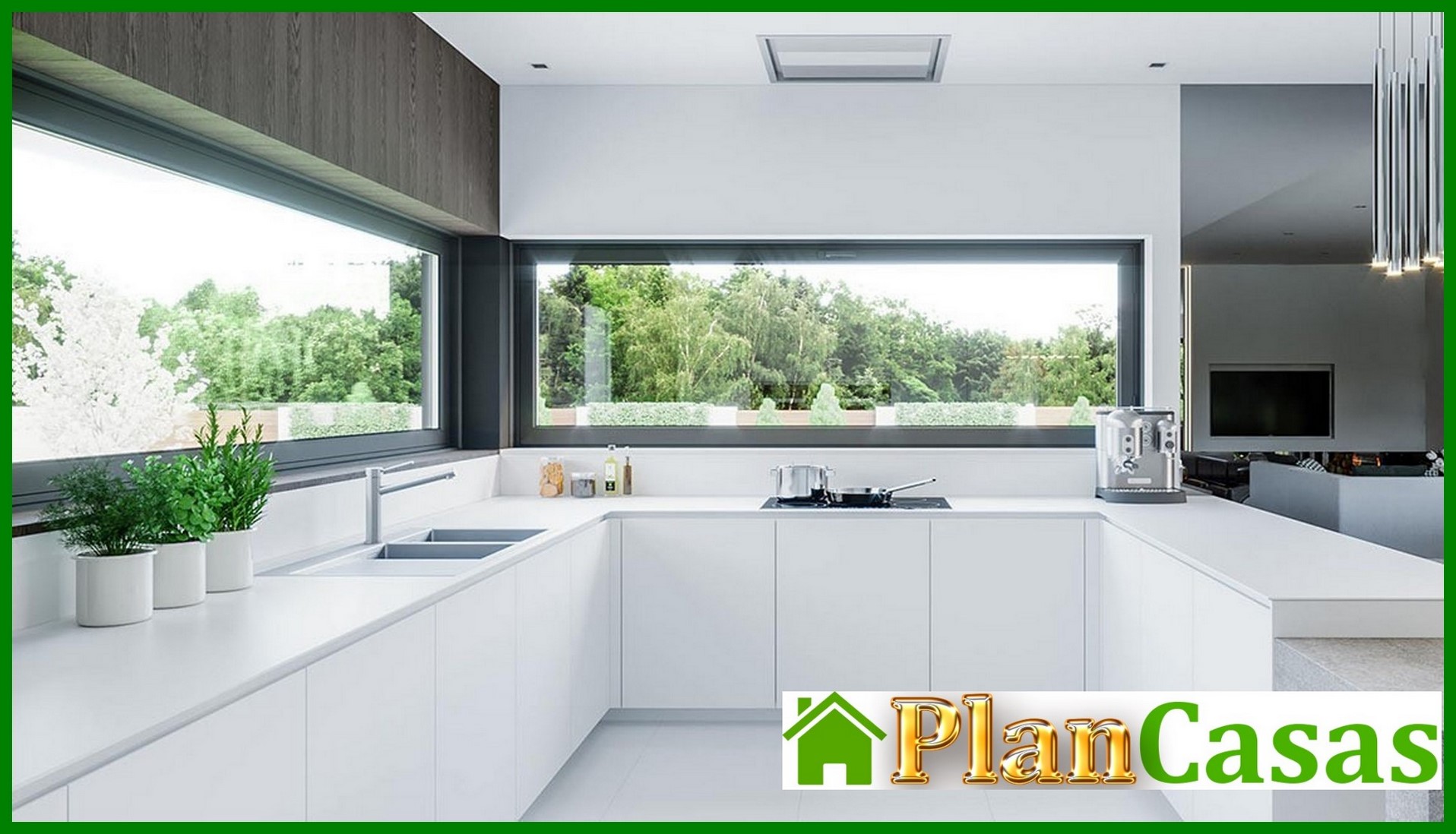 Visualization gallery - Beautiful project of a two-story house in the style of minimalism