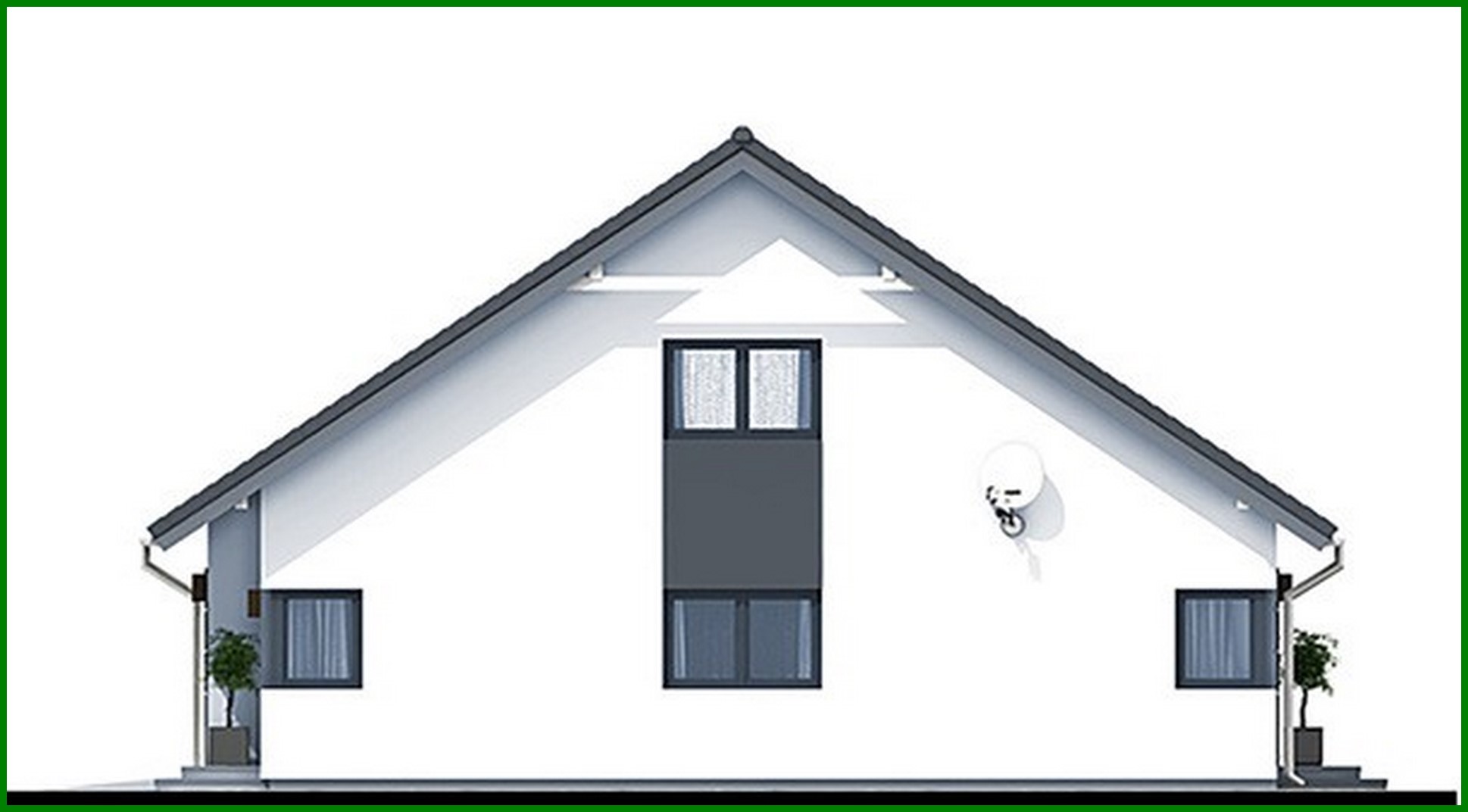 Visualization gallery - Project of a modern residential building with garage and attic